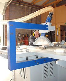 Bespoke Carpentry and Joinery - Dennis operating machinery